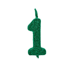 Vela Pick Premium Número 1 Verde Bello Festas 10x1