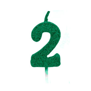 Vela Pick Premium Número 2 Verde Bello Festas 10x1