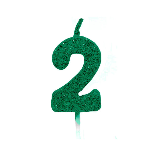 Vela Pick Premium Número 2 Verde Bello Festas 10x1