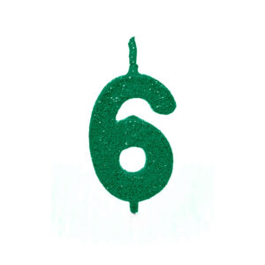 Vela Pick Premium Número 6 Verde Bello Festas 10x1