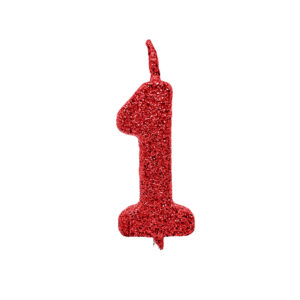 Vela Pick Premium Número 1 Vermelho Bello Festas 10x1