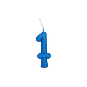 Vela Tubular 1 Azul Bello Festas 10x1