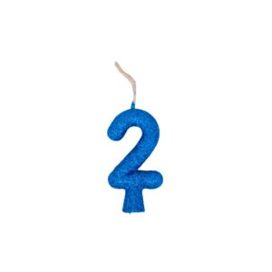 Vela Tubular 2 Azul Bello Festas 10x1