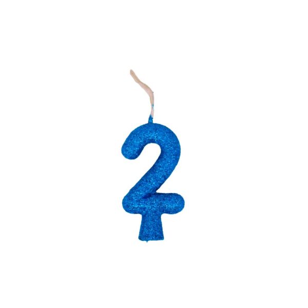 Vela Tubular 2 Azul Bello Festas 10x1