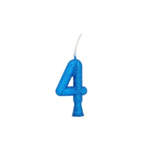 Vela Tubular 4 Azul Bello Festas 10x1