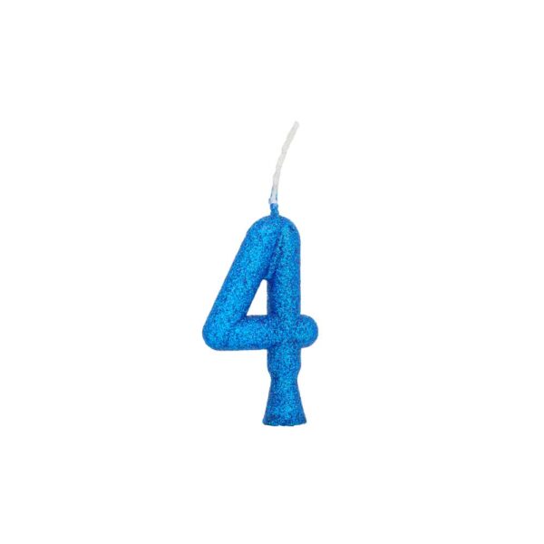 Vela Tubular 4 Azul Bello Festas 10x1