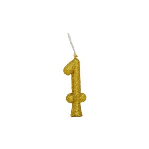 Vela Tubular 1 Dourado Bello Festas 10x1