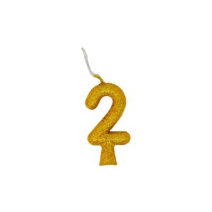 Vela Tubular 2 Dourado Bello Festas 10x1