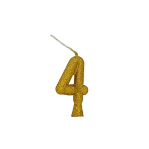 Vela Tubular 4 Dourado Bello Festas 10x1