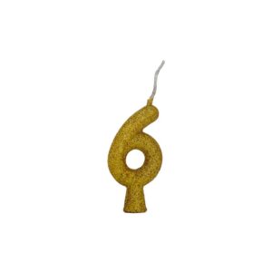 Vela Tubular 6 Dourado Bello Festas 10x1