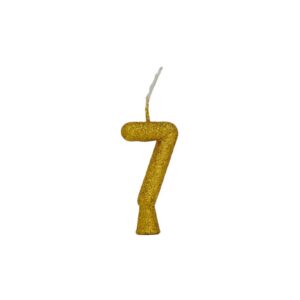 Vela Tubular 7 Dourado Bello Festas 10x1