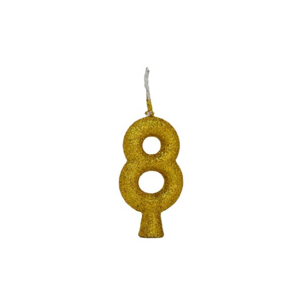 Vela Tubular 8 Dourado Bello Festas 10x1