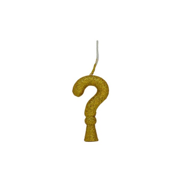 Vela Tubular Interrogação Dourado Bello Festas 10x1