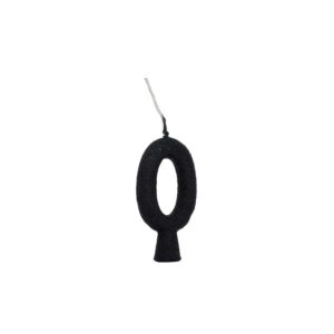 Vela Tubular 0 Preto Bello Festas 10x1