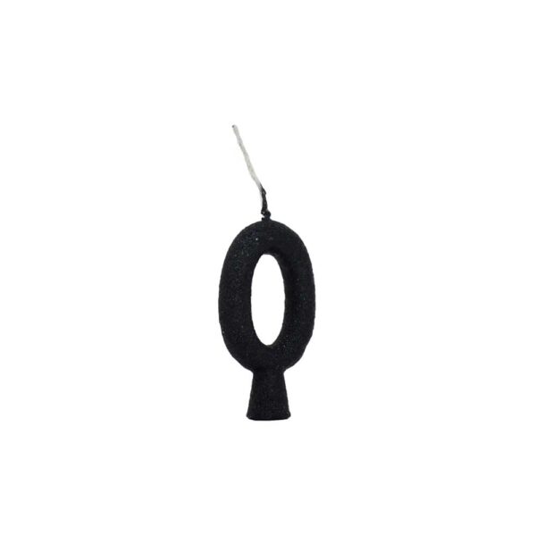 Vela Tubular 0 Preto Bello Festas 10x1