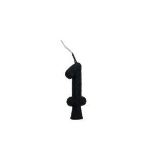 Vela Tubular 1 Preto Bello Festas 10x1