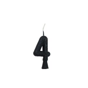 Vela Tubular 4 Preto Bello Festas 10x1