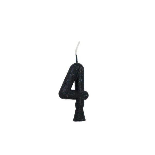 Vela Tubular 4 Preto Bello Festas 10x1
