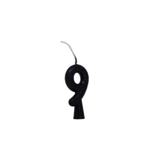 Vela Tubular 9 Preto Bello Festas 10x1