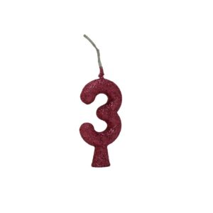 Vela Tubular 3 Rosa Claro Bello Festas 10x1