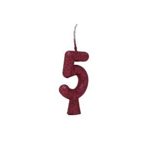 Vela Tubular 5 Rosa Claro Bello Festas 10x1