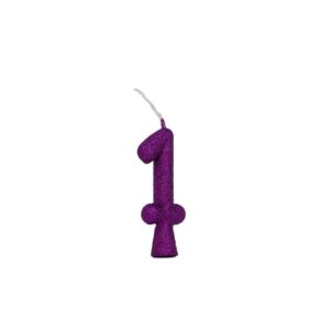 Vela Tubular 1 Roxo Bello Festas 10x1