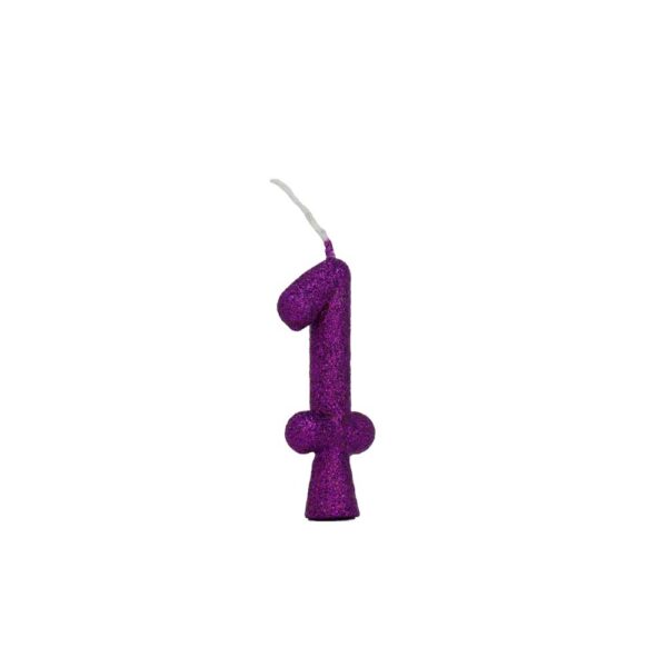 Vela Tubular 1 Roxo Bello Festas 10x1
