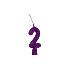 Vela Tubular 2 Roxo Bello Festas 10x1