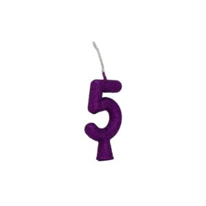 Vela Tubular 5 Roxo Bello Festas 10x1