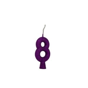 Vela Tubular 8 Roxo Bello Festas 10x1