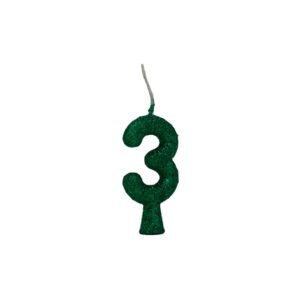Vela Tubular 3 Verde Bello Festas 10x1
