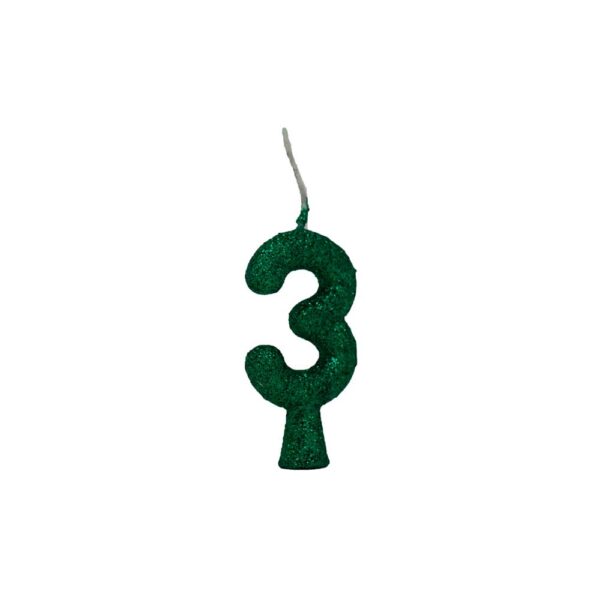 Vela Tubular 3 Verde Bello Festas 10x1