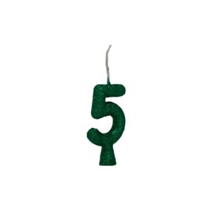Vela Tubular 5 Verde Bello Festas 10x1