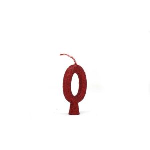 Vela Tubular 0 Vermelho Bello Festas 10x1
