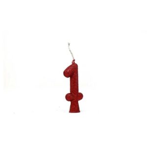 Vela Tubular 1 Vermelho Bello Festas 10x1