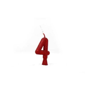 Vela Tubular 4 Vermelho Bello Festas 10x1