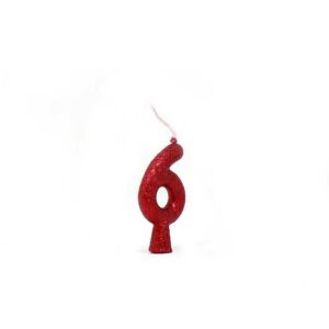 Vela Tubular 6 Vermelho Bello Festas 10x1