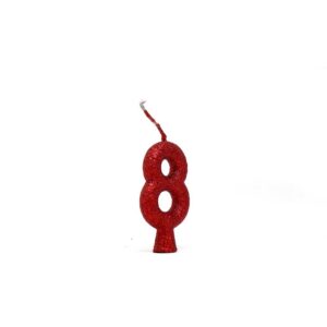 Vela Tubular 8 Vermelho Bello Festas 10x1