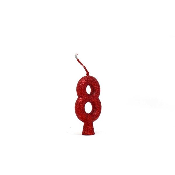 Vela Tubular 8 Vermelho Bello Festas 10x1