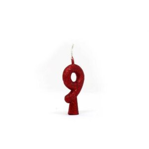 Vela Tubular 9 Vermelho Bello Festas 10x1