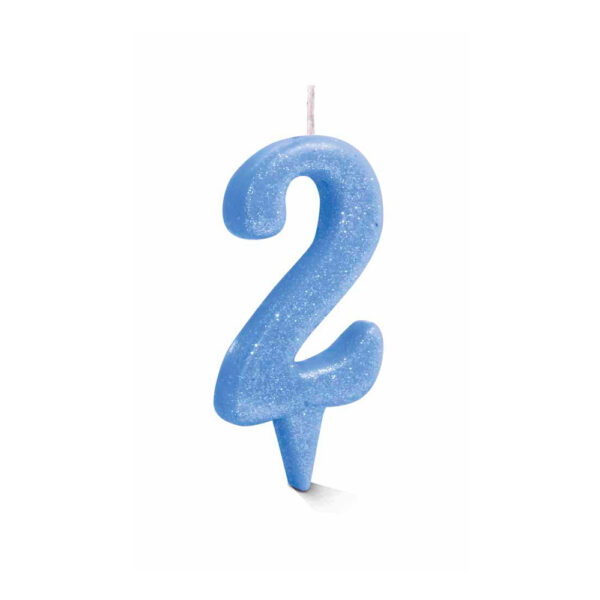 Vela Estilo 2 Azul Bello Festas 10x1