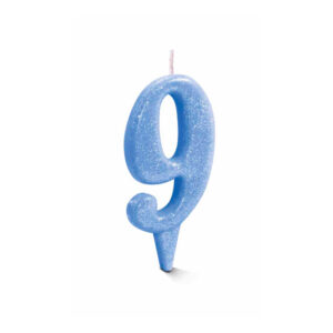 Vela Estilo 9 Azul Bello Festas 10x1