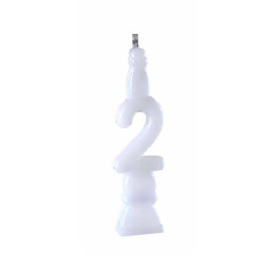 Vela 2 Branco Bello Festas 10x1