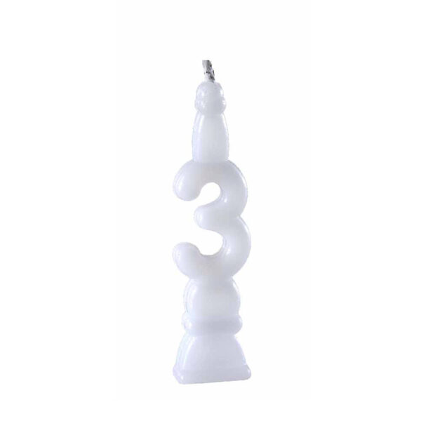 Vela 3 Branco Bello Festas 10x1
