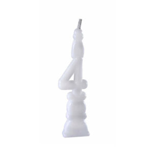 Vela 4 Branco Bello Festas 10x1
