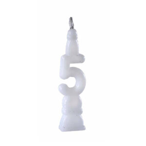 Vela 5 Branco Bello Festas 10x1