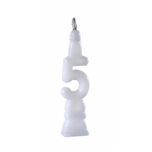 Vela 5 Branco Bello Festas 10x1