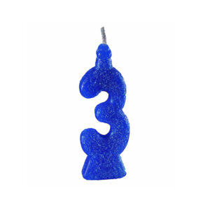Vela Super 3 Azul Bello Festas 10x1