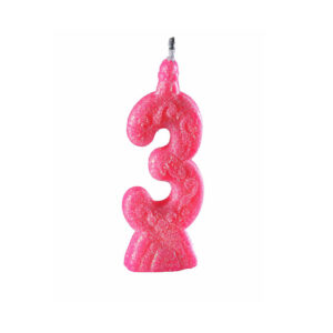 Vela Super 3 Rosa Bello Festas 10x1