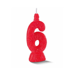 Vela Super 6 Vermelha Bello Festas 10x1